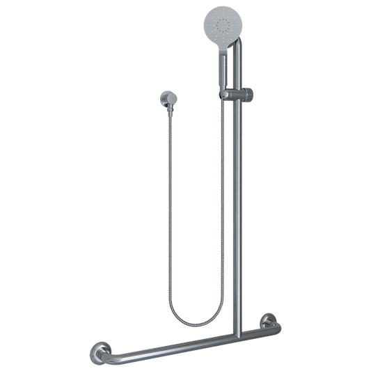 Offset Flush RH Mount Shower Grab Rail Kit - Compr: MLR108_MKII & ML_HSK_CHROME