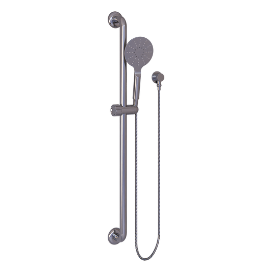 Vertical Grab Rail Shower Grab Rail Set - Compr: MLR338_SS  (800mm C to C) & ML_HSK_CHROME