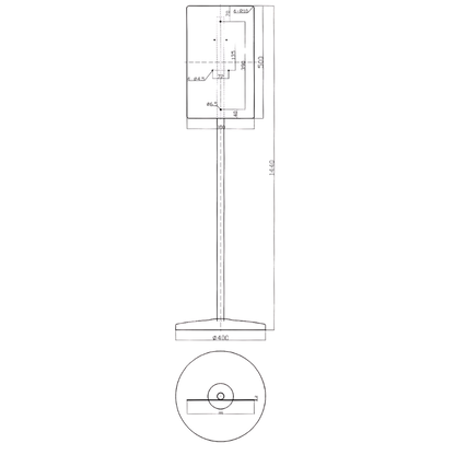 Stainless Steel Hand Sanitiser Stand - Finish: Designer Black