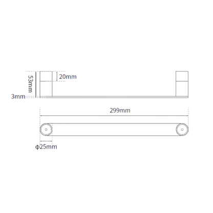 Parker: Single Towel Holder Graphite