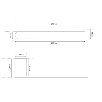 Serenity: Single Towel Holder Designer Black