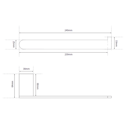 Serenity: Single Towel Holder Gold *Special Order Product