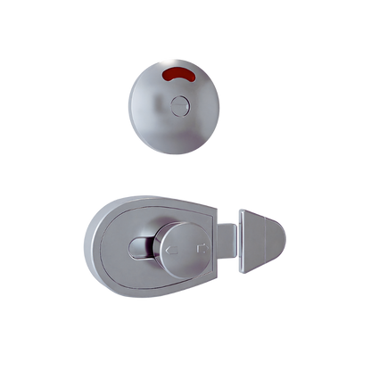Xcel Series Slide Lock and Indicator Set – Satin Chrome Plate - With Screw Fixings