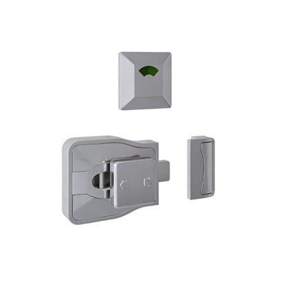 Moda Series Slide Lock and Indicator Set - Satin Chrome Plate - With Screw Fixings
