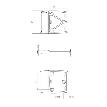 Anti-Microbial Moda Series Bumper – Concealed - With Screw Fixings