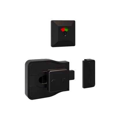 Moda Series Emergency Release Slide Lock and Indicator Set - Designer Black - With Screw Fixings