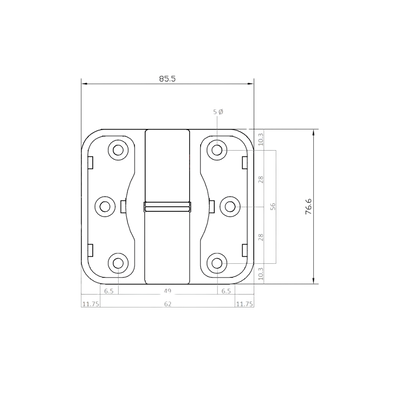 Moda Series Spring Hinge (Each) – Concealed - With Screw Fixings
