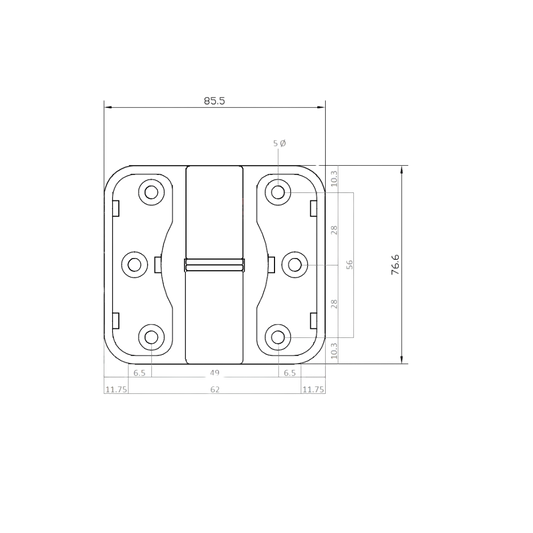 Designer Moda Series Spring Hinge (Each) – Concealed - With Screw Fixings