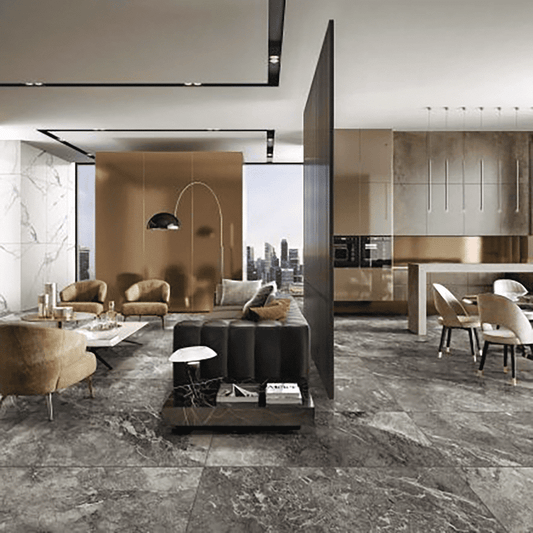 MISTERY SERIES - DARK GREY FELLTEC Finish - 600X600 | 1.44 SQM / 4 PCS PER BOX