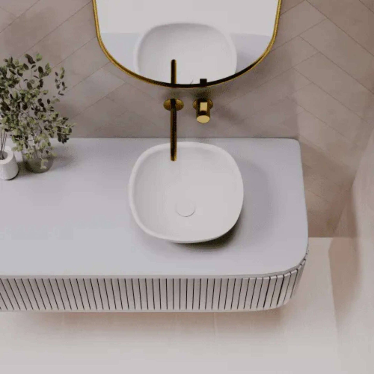 350mm Pietra Bianca - Marcello Above Counter Basins