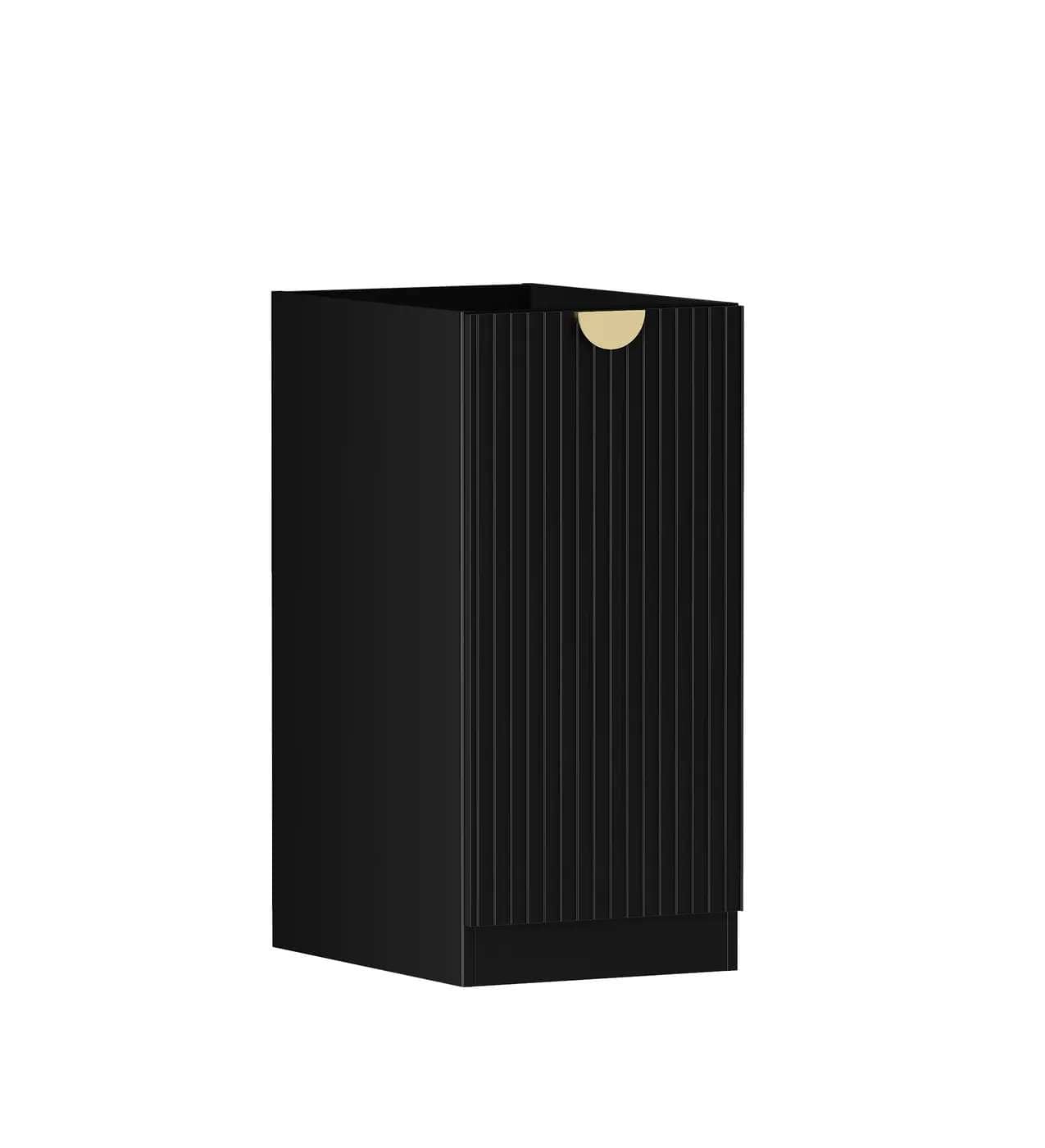 Marlo Laundry 630 Fluted Black Base Cabinet