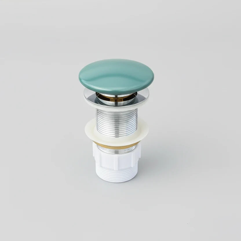 Matte Green Pop-up waste 32 mm Non-over Flow with Matte Green Ceramic Cap