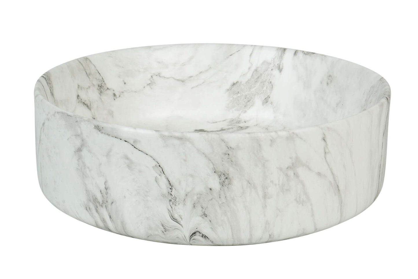 400mm Above Counter Ceramic Basin - Carrara -  Matt White - Round - 400mm | Mira-40