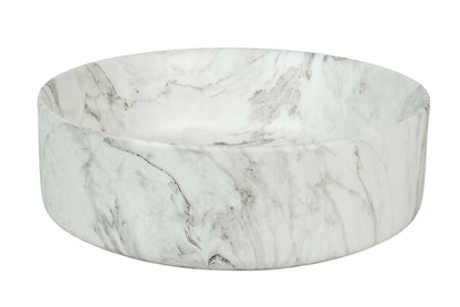 400mm Above Counter Ceramic Basin - Carrara -  Matt White - Round - 400mm | Mira-40