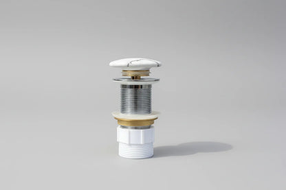 Mira Pop-up waste 32 mm Non-over Flow with Matte Carrara Ceramic Cap