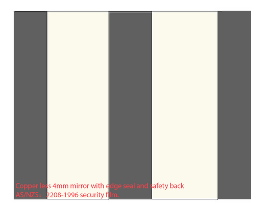 1200mmx900mm - Plain Bevel Edge Rectangular Framless Mirror