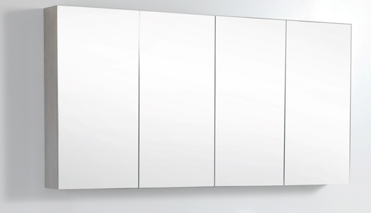 1500mmx750mm Evie Shaving Cabinet - Concrete Grey