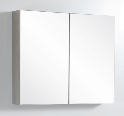900mmx750mm Evie Shaving Cabinet - Concrete Grey