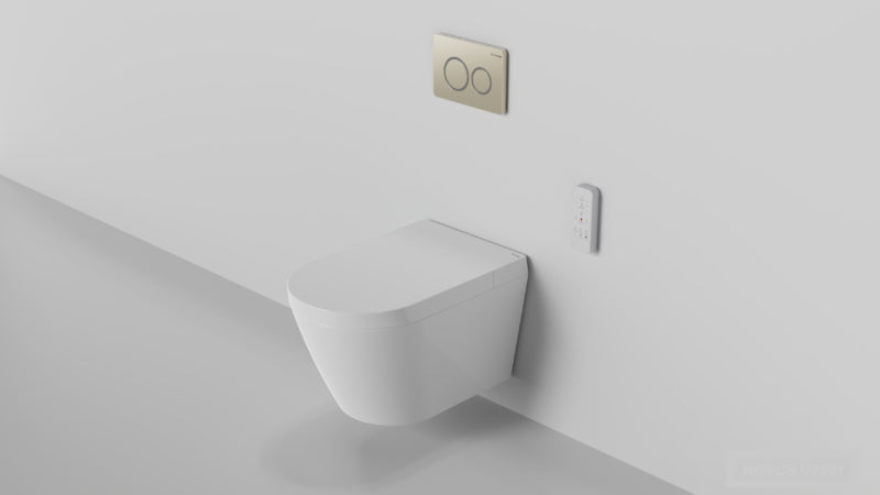 Novus Soft Square Wall Faced Floor Standing Smart Toilet Suit