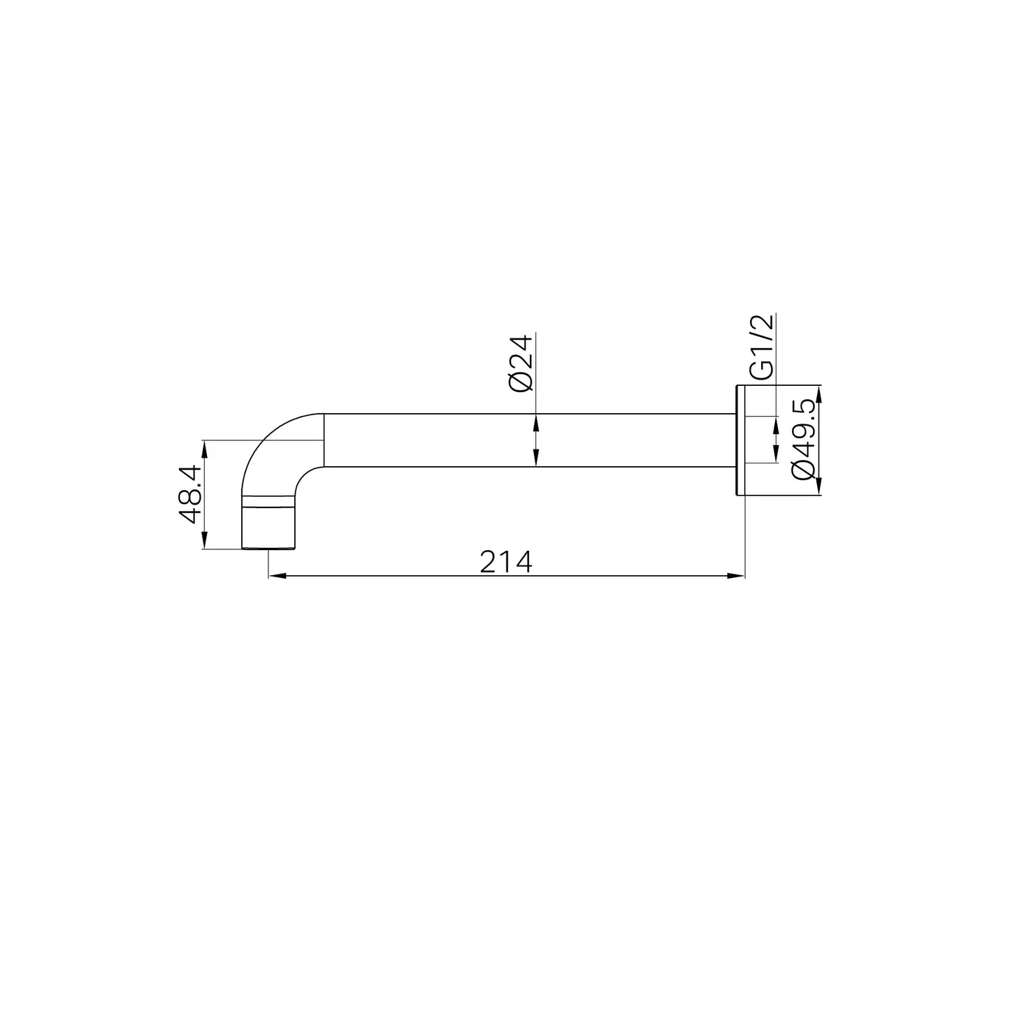 Classic Basin/Bath Spout Only Chrome