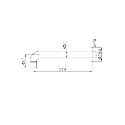Classic Basin/Bath Spout Only Chrome
