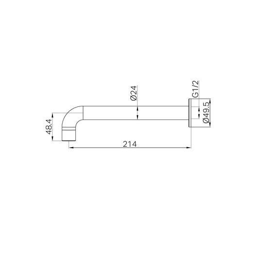 Classic Basin/Bath Spout Only Chrome