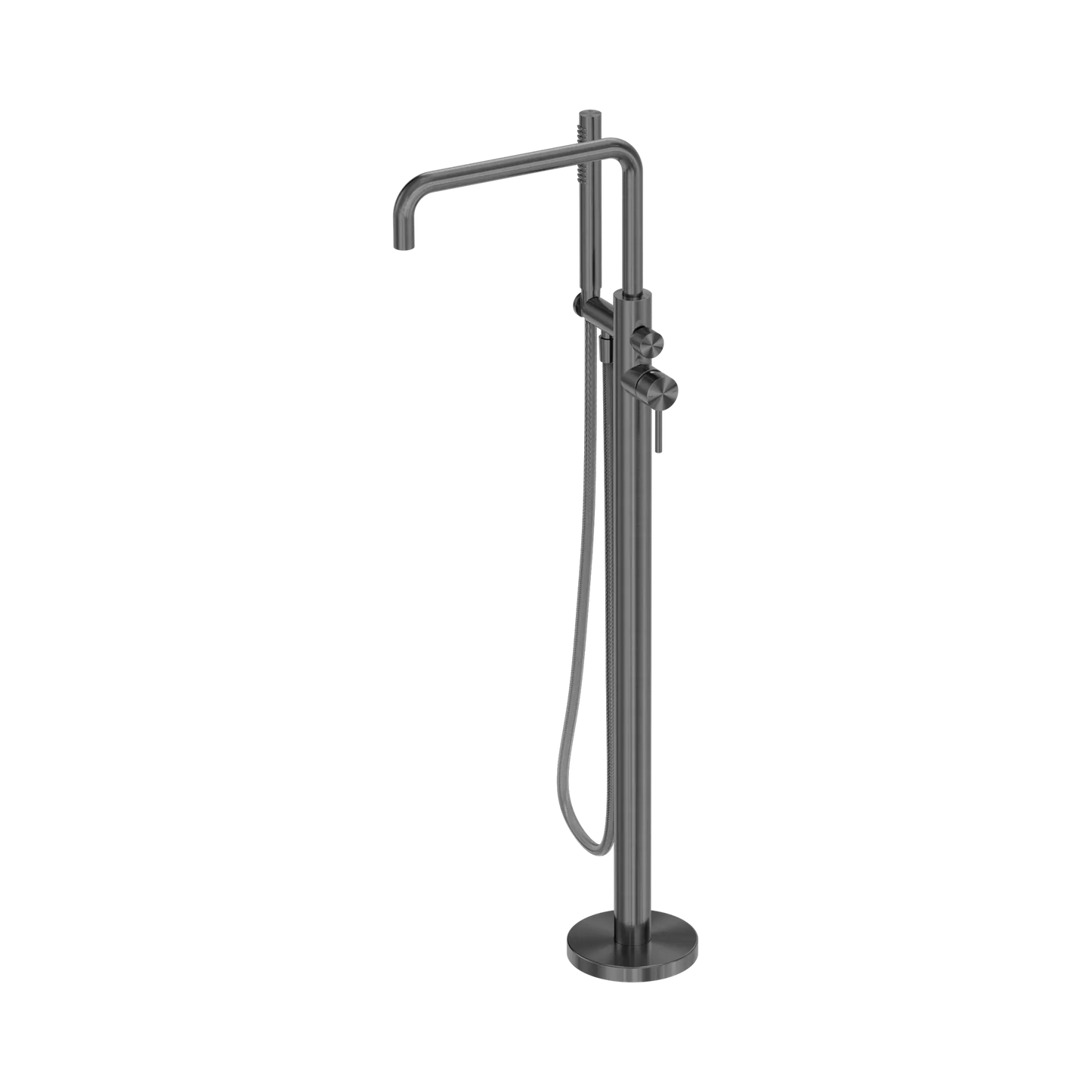 Zen SS316L Freestanding Bath Mixer With Outdoor Shower Hose Graphite