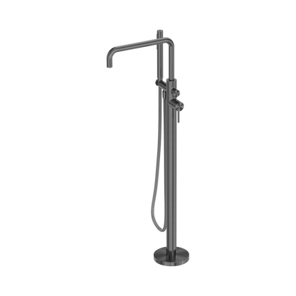 Zen SS316L Freestanding Bath Mixer With Outdoor Shower Hose Graphite