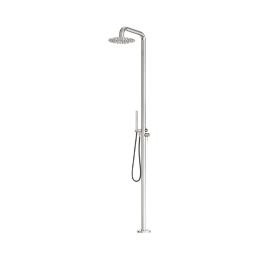 Zen SS316L Outdoor Freestanding Shower Column Brushed Nickel