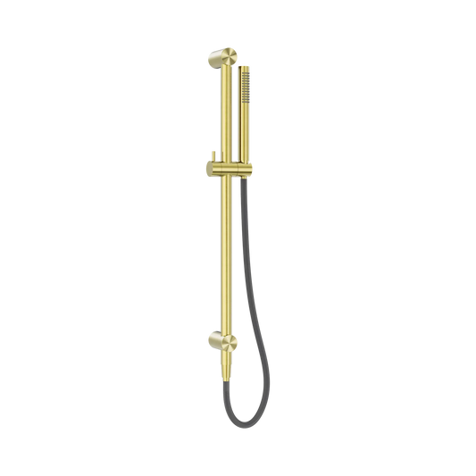 Zen SS316L Shower Rail With Outdoor Shower Hose Brushed Gold