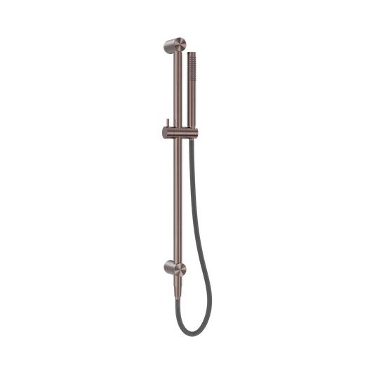 Zen SS316L Shower Rail With Outdoor Shower Hose Brushed Bronze