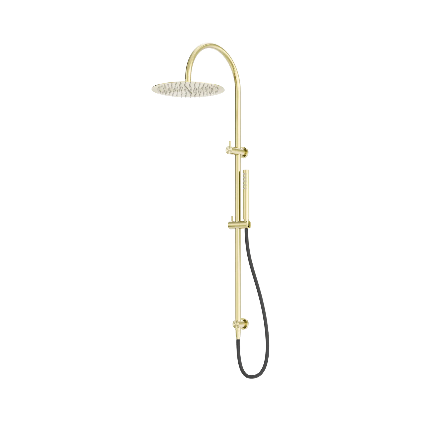 Zen SS316L Twin Shower With Outdoor Shower Hose Brushed Gold