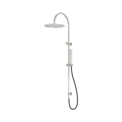 Zen SS316L Twin Shower With Outdoor Shower Hose Brushed Nickel