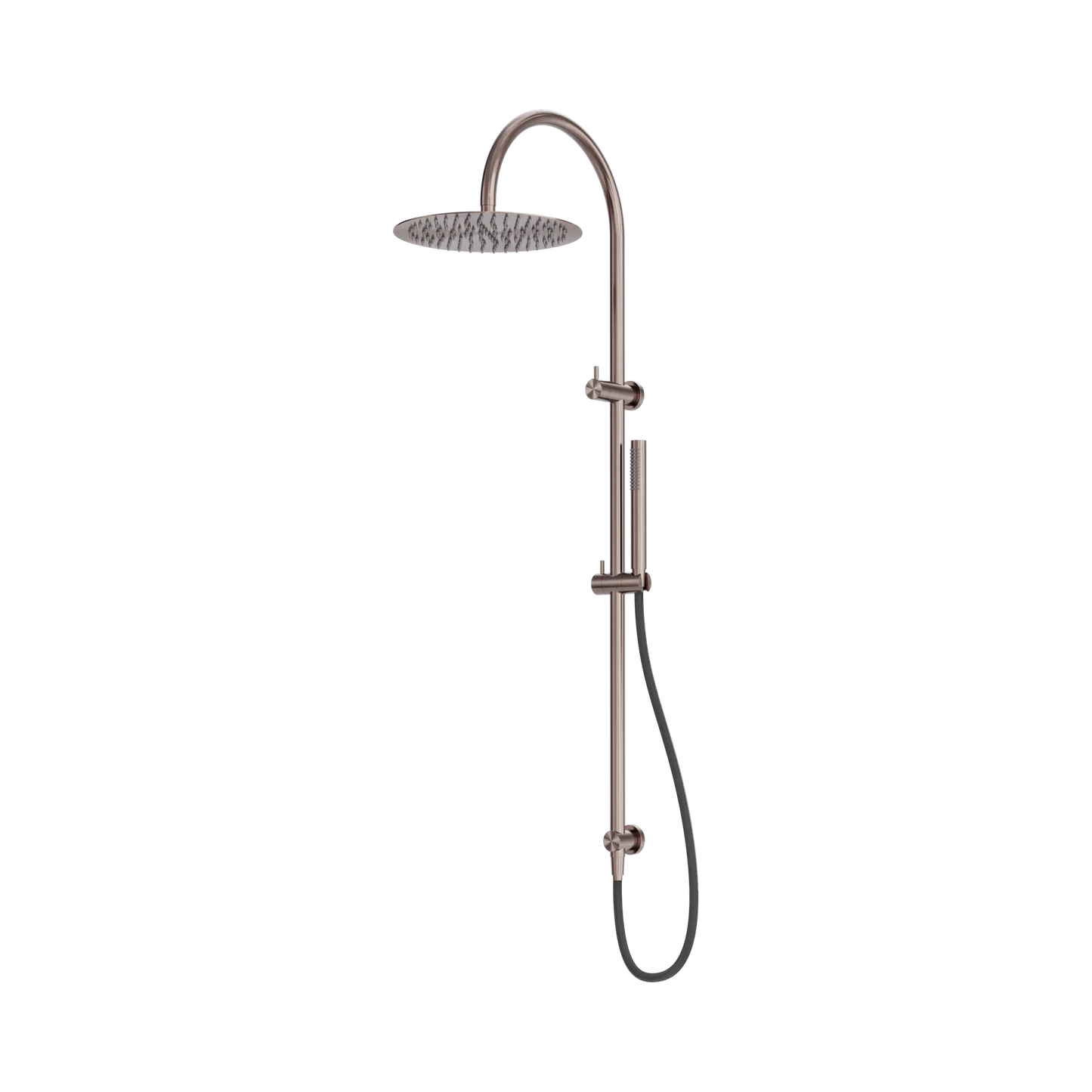 Zen SS316L Twin Shower With Outdoor Shower Hose Brushed Bronze