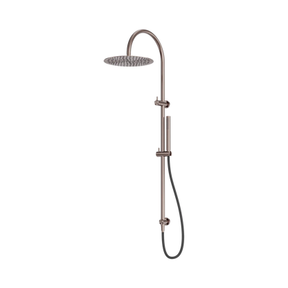 Zen SS316L Twin Shower With Outdoor Shower Hose Brushed Bronze