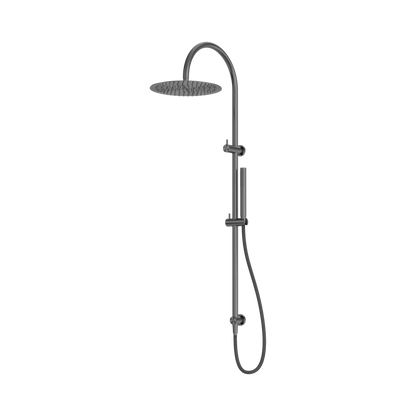 Zen SS316L Twin Shower With Outdoor Shower Hose Graphite