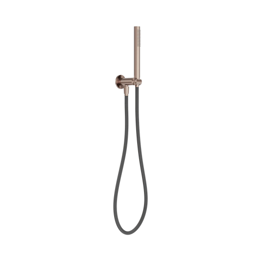 Zen SS316L Shower On Bracket With Outdoor Shower Hose Brushed Bronze
