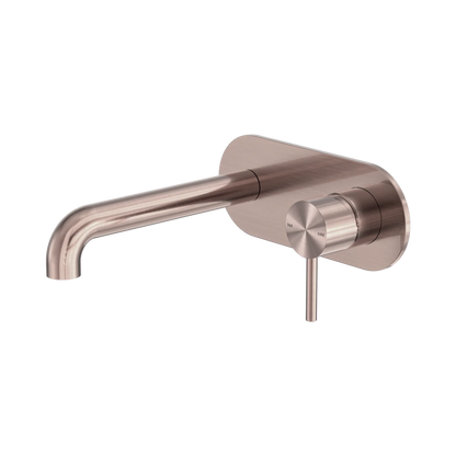 Zen SS316L Wall Basin/Bath Mixer 185mm Spout Brushed Bronze