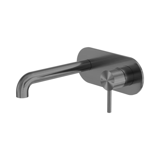 Zen SS316L Wall Basin/Bath Mixer 185mm Spout Graphite