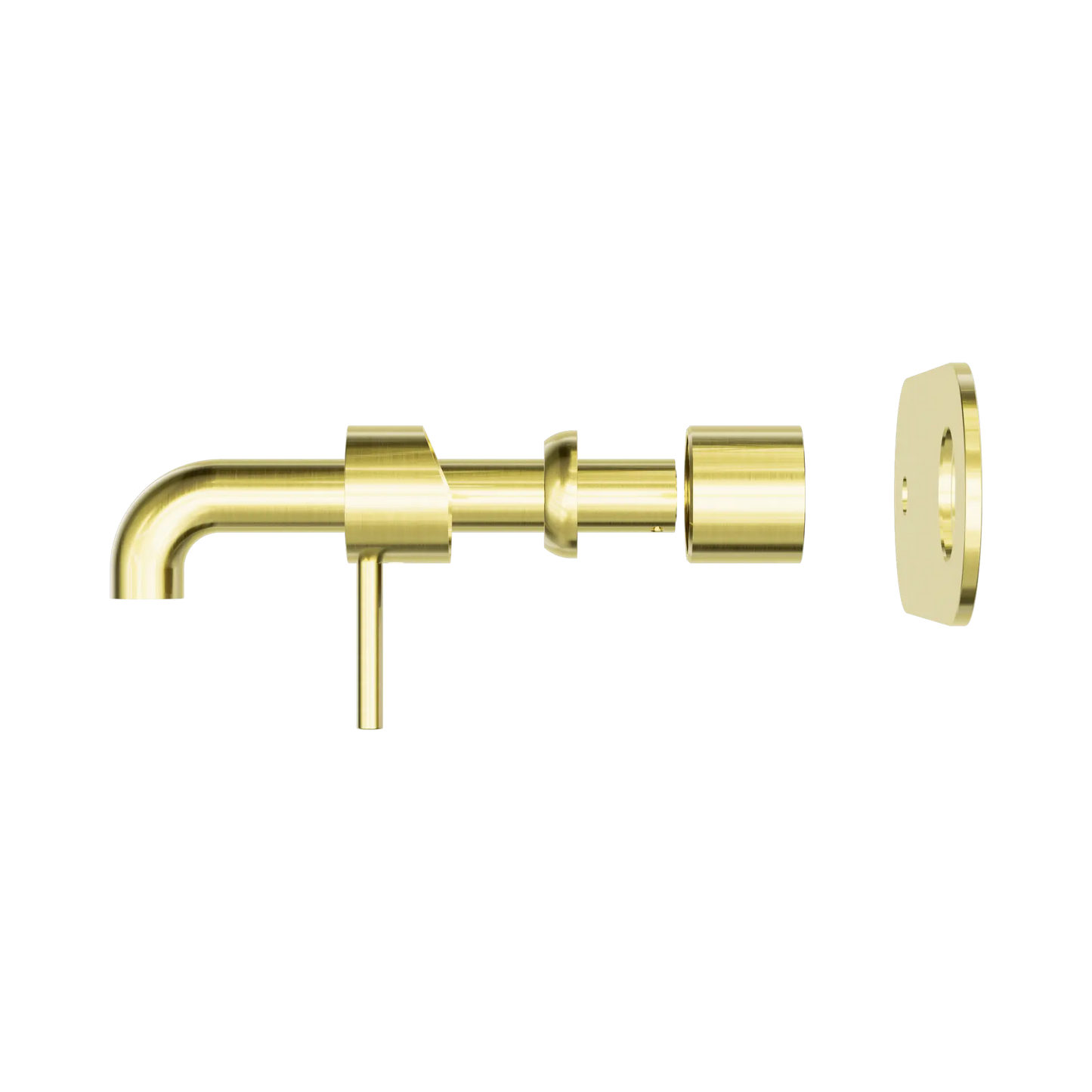 Zen SS316L Wall Basin/Bath Mixer 185mm Spout Trim Kits Only Brushed Gold