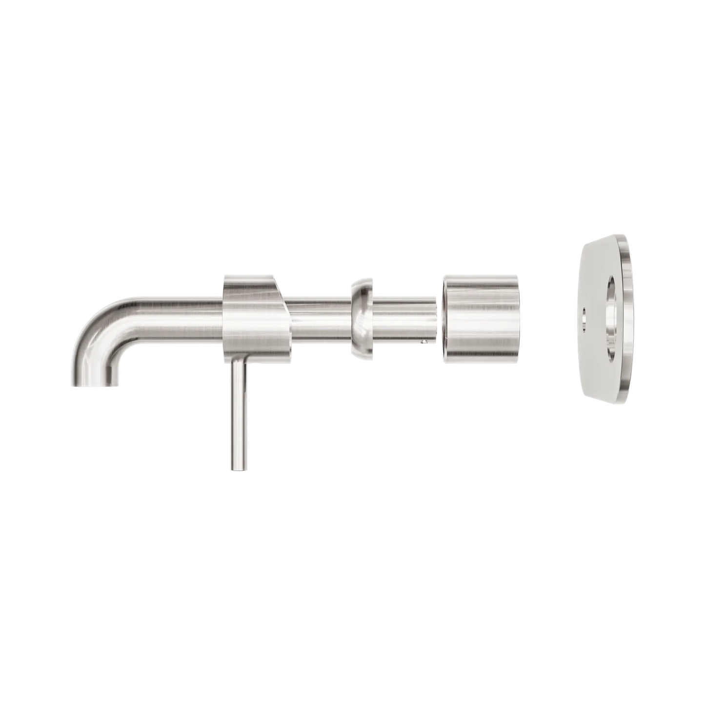 Zen SS316L Wall Basin/Bath Mixer 185mm Spout Trim Kits Only Brushed Nickel