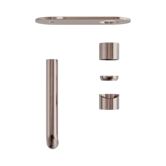 Zen SS316L Wall Basin/Bath Mixer 185mm Spout Trim Kits Only Brushed Bronze
