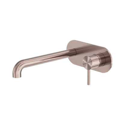 Zen SS316L Wall Basin/Bath Mixer 230mm Spout Brushed Bronze