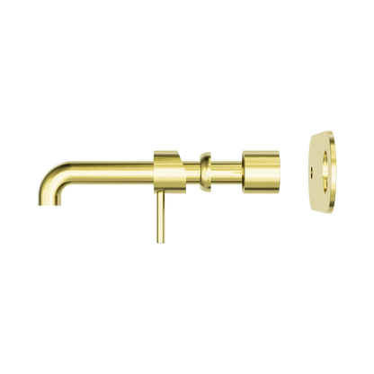 Zen SS316L Wall Basin/Bath Mixer 230mm Spout Trim Kits Only Brushed Gold