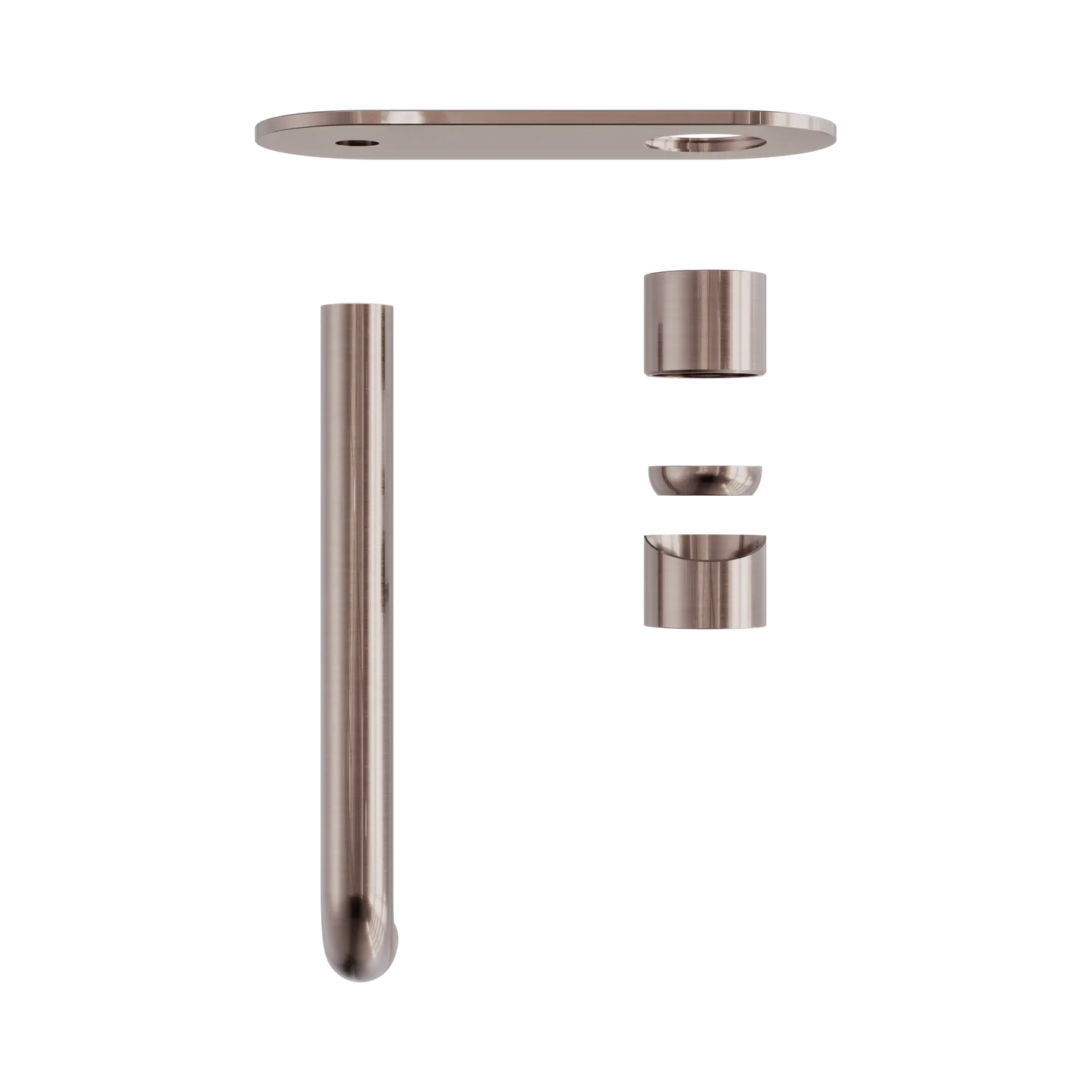 Zen SS316L Wall Basin/Bath Mixer 230mm Spout Trim Kits Only Brushed Bronze