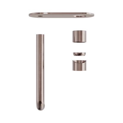 Zen SS316L Wall Basin/Bath Mixer 230mm Spout Trim Kits Only Brushed Bronze
