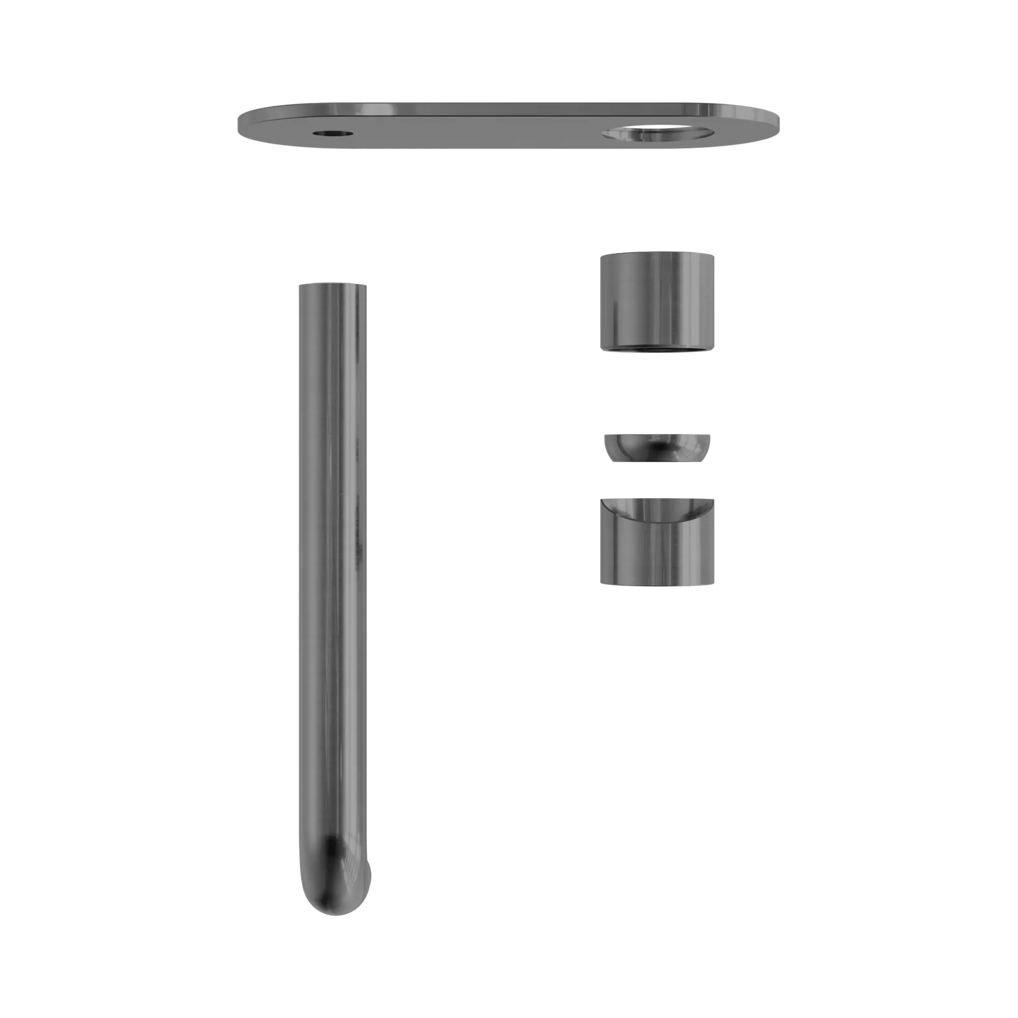 Zen SS316L Wall Basin/Bath Mixer 230mm Spout Trim Kits Only Graphite
