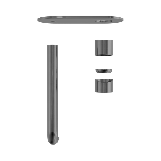 Zen SS316L Wall Basin/Bath Mixer 230mm Spout Trim Kits Only Graphite