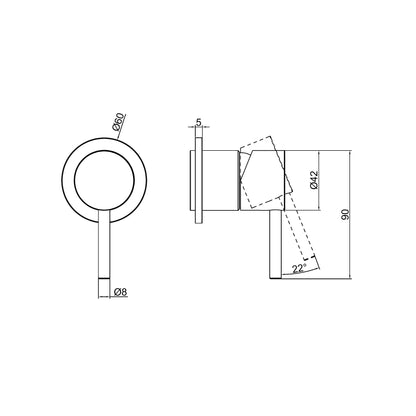 Zen SS316L Shower Mixer Trim Kits Only Brushed Gold