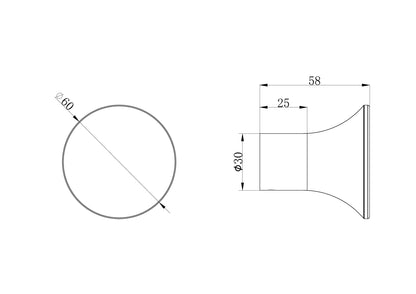 Zen SS316L Robe Hook Graphite
